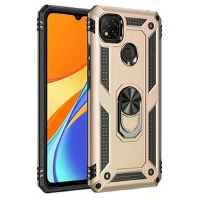 Newface Xiaomi Redmi 9C Sofya Yüzüklü Silikon Kapak Gold Cep Telefonu Kılıfı