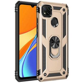 Newface Xiaomi Redmi 9C Sofya Yüzüklü Silikon Kapak Gold Cep Telefonu Kılıfı