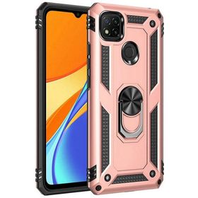 Newface Xiaomi Redmi 9C Sofya Yüzüklü Silikon Kapak Rose Cep Telefonu Kılıfı