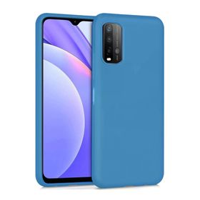 Newface Xiaomi Redmi 9T Nano İçi Kadife Silikon Mavi Cep Telefonu Kılıfı