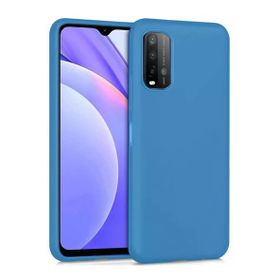 Newface Xiaomi Redmi 9T Nano İçi Kadife Silikon Mavi Cep Telefonu Kılıfı