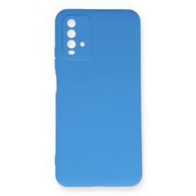Newface Xiaomi Redmi 9T Nano İçi Kadife Silikon Mavi Cep Telefonu Kılıfı