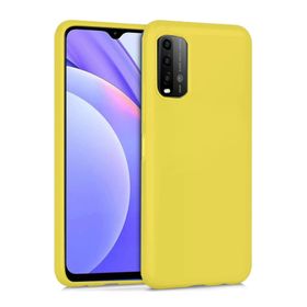 Newface Xiaomi Redmi 9T Nano İçi Kadife Silikon Sarı Cep Telefonu Kılıfı