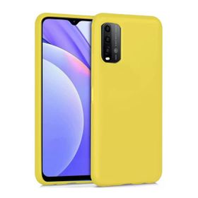 Newface Xiaomi Redmi 9T Nano İçi Kadife Silikon Sarı Cep Telefonu Kılıfı