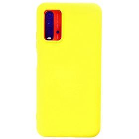 Newface Xiaomi Redmi 9T Nano İçi Kadife Silikon Sarı Cep Telefonu Kılıfı