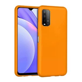 Newface Xiaomi Redmi 9T Nano İçi Kadife Silikon Turuncu Cep Telefonu Kılıfı