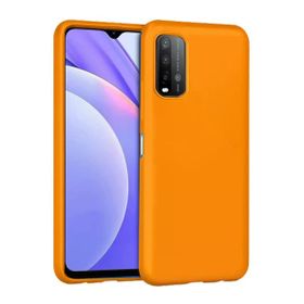 Newface Xiaomi Redmi 9T Nano İçi Kadife Silikon Turuncu Cep Telefonu Kılıfı