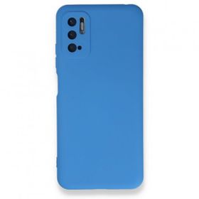 Newface Xiaomi Redmi Note 10 5G Nano İçi Kadife Silikon Mavi Cep Telefonu Kılıfı