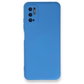 Newface Xiaomi Redmi Note 10 5G Nano İçi Kadife Silikon Mavi Cep Telefonu Kılıfı