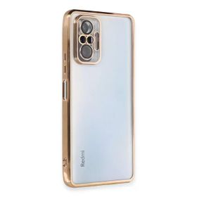 Newface Xiaomi Redmi Note 10 Pro Gold Razer Lensli Silikon Kılıf