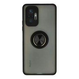Newface Xiaomi Redmi Note 10 Pro Siyah Montreal Yüzüklü Silikon Kapak Kılıf