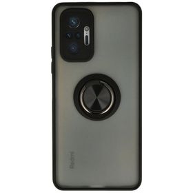 Newface Xiaomi Redmi Note 10 Pro Siyah Montreal Yüzüklü Silikon Kapak Kılıf