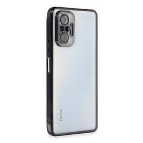 Newface Xiaomi Redmi Note 10 Pro Siyah Razer Lensli Silikon Kılıf