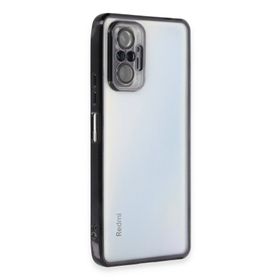 Newface Xiaomi Redmi Note 10 Pro Siyah Razer Lensli Silikon Kılıf