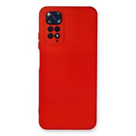 Newface Xiaomi Redmi Note 11 Nano İçi Kadife Silikon Kırmızı Cep Telefonu Kılıfı