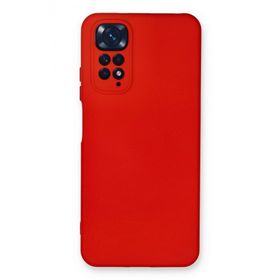 Newface Xiaomi Redmi Note 11 Nano İçi Kadife Silikon Kırmızı Cep Telefonu Kılıfı