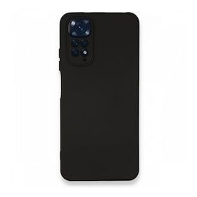 Newface Xiaomi Redmi Note 11 Nano İçi Kadife Silikon Siyah Cep Telefonu Kılıfı