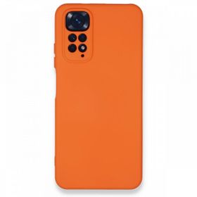 Newface Xiaomi Redmi Note 11 Nano İçi Kadife Silikon Turuncu Cep Telefonu Kılıfı
