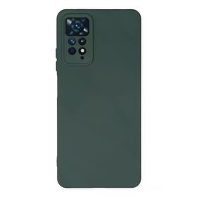 Newface Xiaomi Redmi Note 11 Pro Nano İçi Kadife Silikon Koyu Yeşil Cep Telefonu Kılıfı