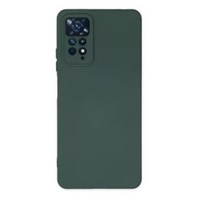 Newface Xiaomi Redmi Note 11 Pro Nano İçi Kadife Silikon Koyu Yeşil Cep Telefonu Kılıfı