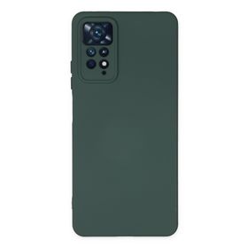Newface Xiaomi Redmi Note 11 Pro Nano İçi Kadife Silikon Koyu Yeşil Cep Telefonu Kılıfı