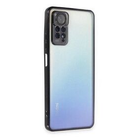 Newface Xiaomi Redmi Note 11 Pro Razer Lensli Silikon Siyah Cep Telefonu Kılıfı