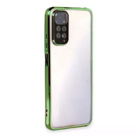 Newface Xiaomi Redmi Note 11 Razer Lensli Silikon Yeşil Cep Telefonu Kılıfı