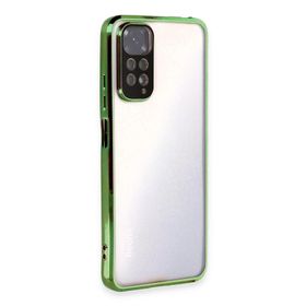 Newface Xiaomi Redmi Note 11 Razer Lensli Silikon Yeşil Cep Telefonu Kılıfı