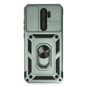 Newface Xiaomi Redmi Note 8 Pro Pars Lens Yüzüklü Silikon Yeşil Cep Telefonu Kılıfı