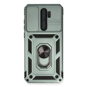 Newface Xiaomi Redmi Note 8 Pro Pars Lens Yüzüklü Silikon Yeşil Cep Telefonu Kılıfı