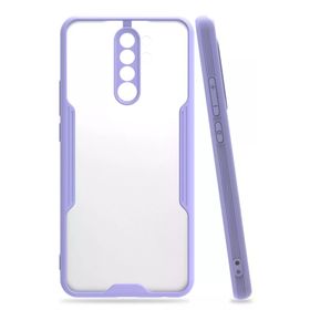 Newface Xiaomi Redmi Note 8 Pro Platin Silikon Lila Cep Telefonu Kılıfı