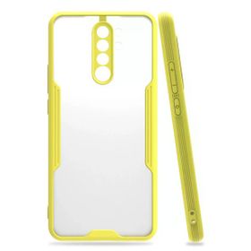 Newface Xiaomi Redmi Note 8 Pro Platin Silikon Sarı Cep Telefonu Kılıfı