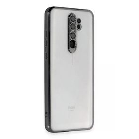 Newface Xiaomi Redmi Note 8 Pro Razer Lensli Silikon Siyah Cep Telefonu Kılıfı