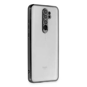 Newface Xiaomi Redmi Note 8 Pro Razer Lensli Silikon Siyah Cep Telefonu Kılıfı