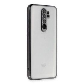 Newface Xiaomi Redmi Note 8 Pro Razer Lensli Silikon Siyah Cep Telefonu Kılıfı