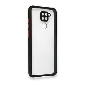 Newface Xiaomi Redmi Note 9 Miami Şeffaf Silikon Kırmızı Cep Telefonu Kılıfı