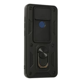 Newface Xiaomi Redmi Note 9 Pars Lens Yüzüklü Silikon Siyah Cep Telefonu Kılıfı