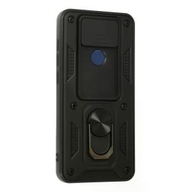 Newface Xiaomi Redmi Note 9 Pars Lens Yüzüklü Silikon Siyah Cep Telefonu Kılıfı