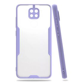 Newface Xiaomi Redmi Note 9 Platin Silikon Lila Cep Telefonu Kılıfı