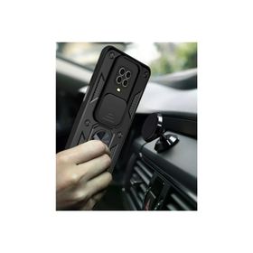 Newface Xiaomi Redmi Note 9 Pro Pars Lens Yüzüklü Silikon Yeşil Kılıf