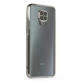 Newface Xiaomi Redmi Note 9 Pro Razer Lensli Silikon Gümüş Kılıf