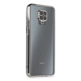 Newface Xiaomi Redmi Note 9 Pro Razer Lensli Silikon Gümüş Kılıf