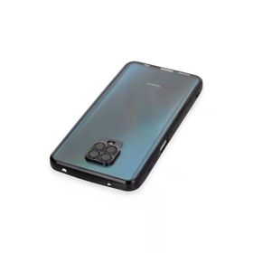 Newface Xiaomi Redmi Note 9 Pro Razer Lensli Silikon Siyah Cep Telefonu Kılıfı