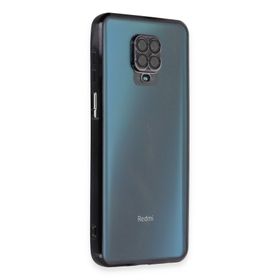 Newface Xiaomi Redmi Note 9 Pro Razer Lensli Silikon Siyah Cep Telefonu Kılıfı