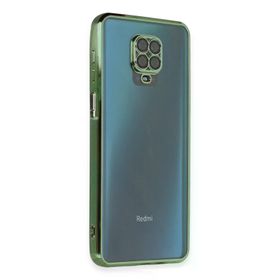 Newface Xiaomi Redmi Note 9 Pro Razer Lensli Silikon Yeşil Kılıf