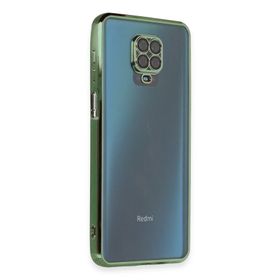 Newface Xiaomi Redmi Note 9 Pro Razer Lensli Silikon Yeşil Kılıf