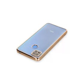 Newface Xiaomi Redmi Note 9C Razer Lensli Silikon Gold Cep Telefonu Kılıfı