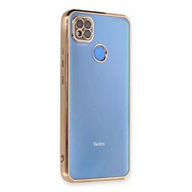 Newface Xiaomi Redmi Note 9C Razer Lensli Silikon Gold Cep Telefonu Kılıfı