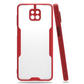 Newface Xiaomi Redmi Note 9S Platin Silikon Kırmızı Kılıf