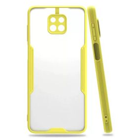 Newface Xiaomi Redmi Note 9S Platin Silikon Sarı Kılıf